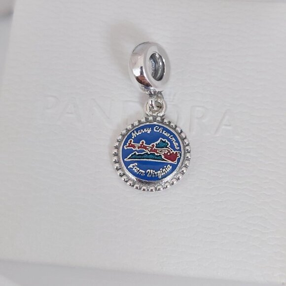 Pandora Merry Christmas From Virginia Exclusive Dangle Charm with box - Picture 3 of 6